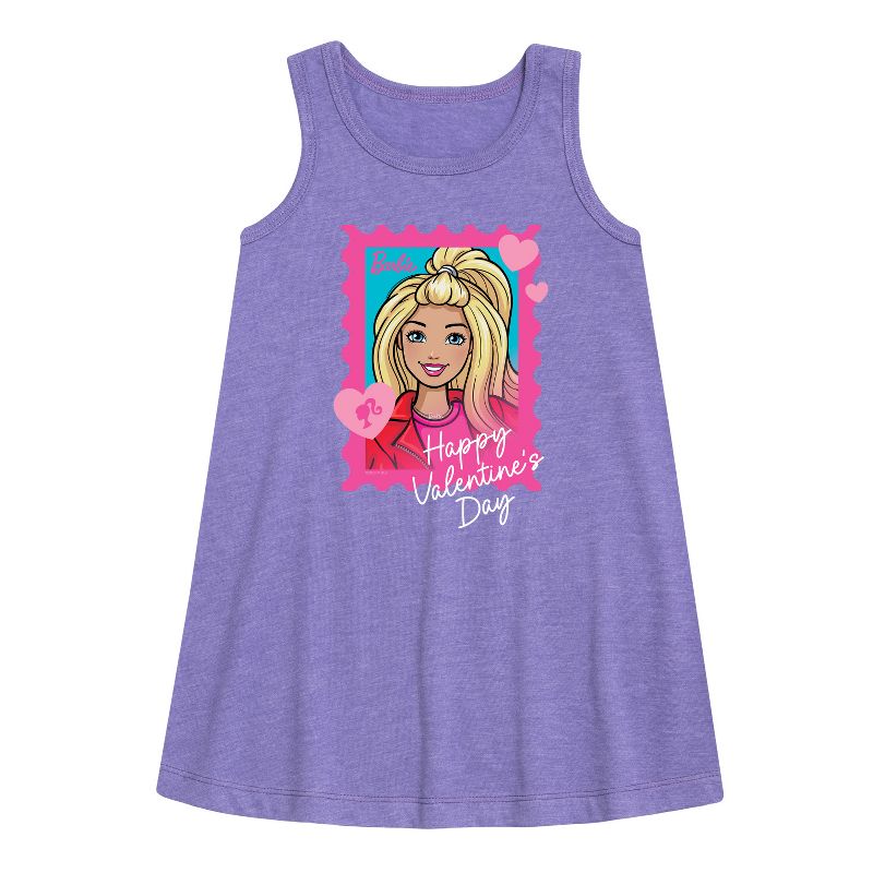 Girls' - Barbie - Valentine's Day Graphic Sleeveless Aline Dress