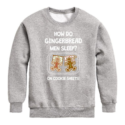 Boys' - Instant Message - Gingerbread Men Cookie Sheets Christmas Graphic Long Sleeve Fleece Sweatshirt