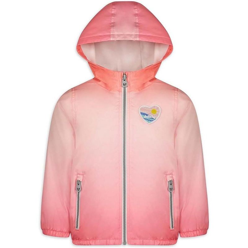 LONDON FOG Girls Lightweight Fleece Lined Hooded Spring Jacket