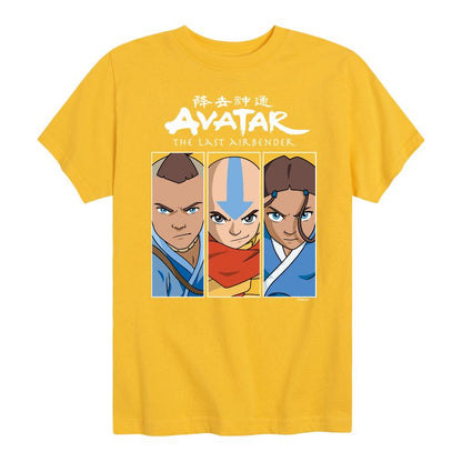 Boys' - Avatar: The Last Airbender - Aang Sokka Katara Trio Short Sleeve Graphic T-Shirt