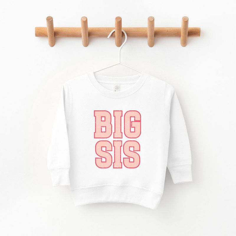 The Juniper Shop Big Sis Distressed Toddler Graphic Sweatshirt