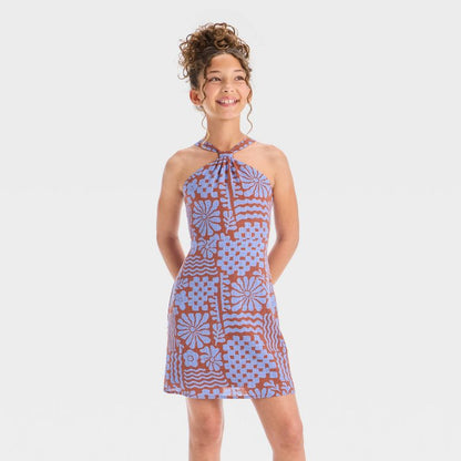 Girls' Printed Halter Slip Dress - art class™