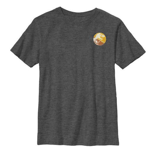 Boy's Jurassic Park T. Rex Logo Badge T-Shirt