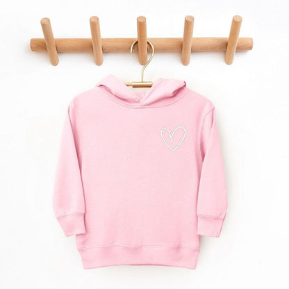 The Juniper Shop Embroidered Hand Drawn Heart Toddler Graphic Hoodie
