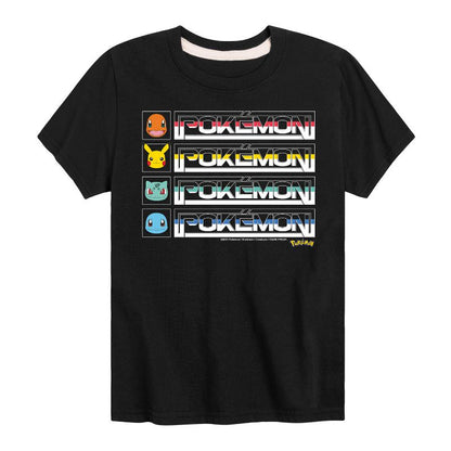 Boys' - Pokémon - Starter Pokémon Logo Short Sleeve Graphic T-Shirt