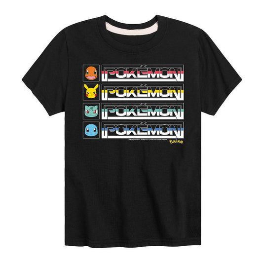 Boys' - Pokémon - Starter Pokémon Logo Short Sleeve Graphic T-Shirt