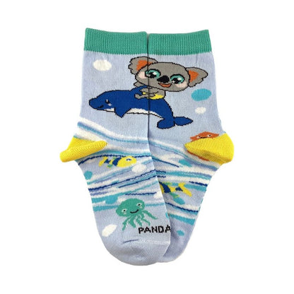 Koala Riding a Dolphin Socks from the Sock Panda (Women's, Tweens or Kids Sizes)