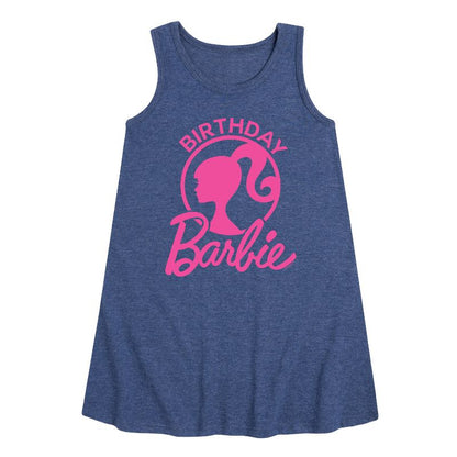 Girls' - Barbie - Birthday Graphic Sleeveless Aline Dress