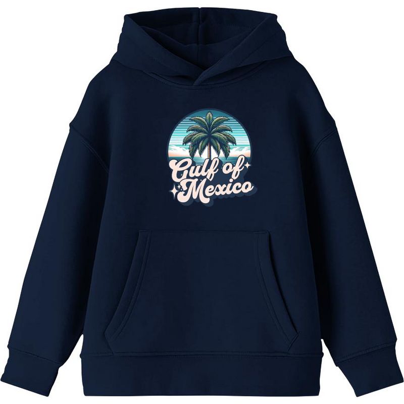Gulf of Mexico Palm Tree Youth Long Sleee Hoodie