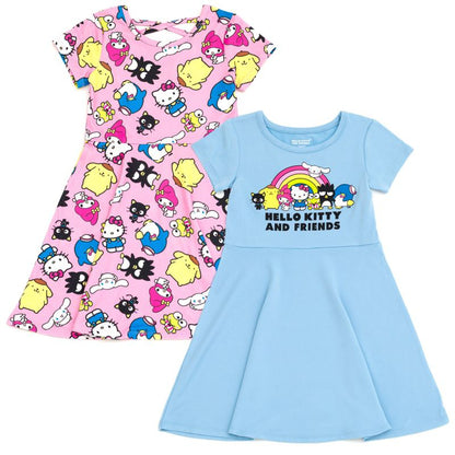 Hello Kitty Girls 2 Pack Skater Dresses Little Kid to Big Kid