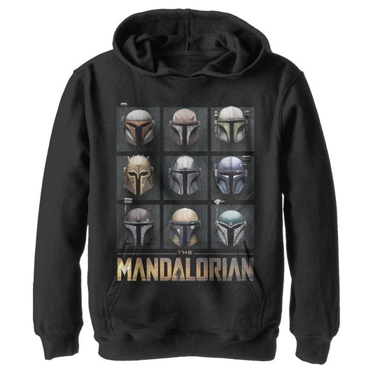 Boy's Star Wars The Mandalorian Helmet Box Up Pull Over Hoodie