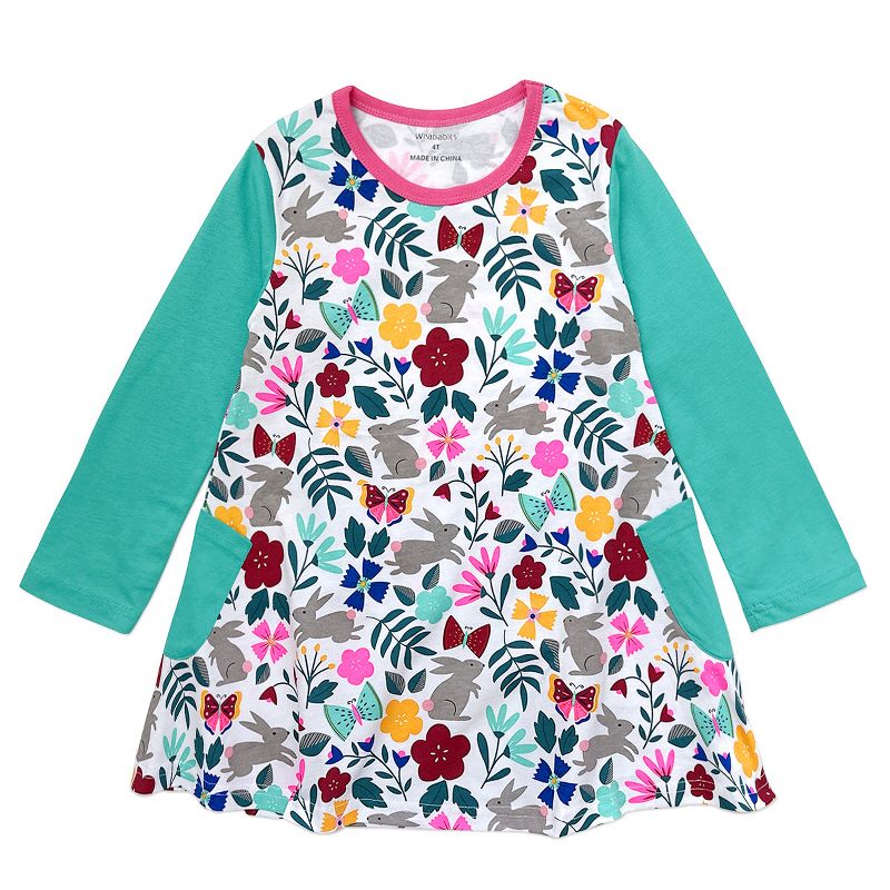 Wrapables Bunnies in Floral Garden Dress