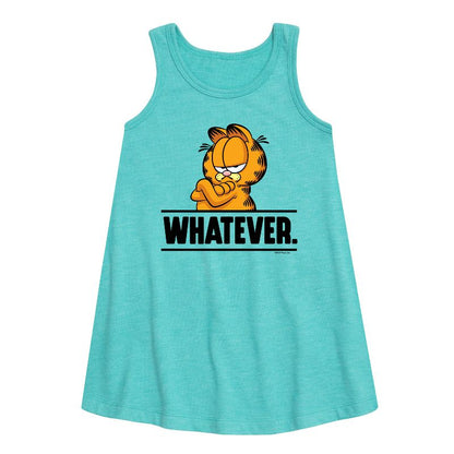 Girls' - Garfield - Whatever Graphic Sleeveless Aline Dress