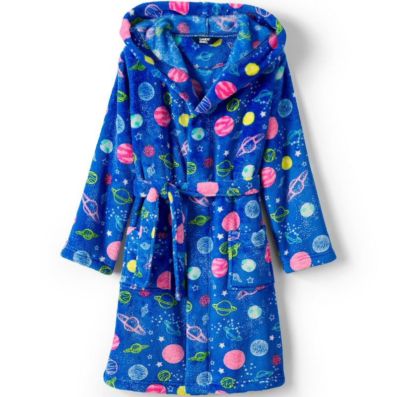Lands' End Kids Hooded Fleece Solid Robe