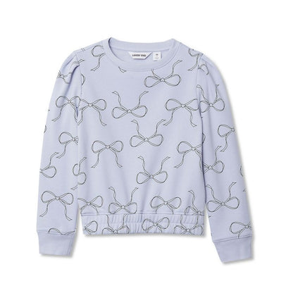 بلوزة Lands' End للأطفال برقبة دائرية وأكتاف منتفخة