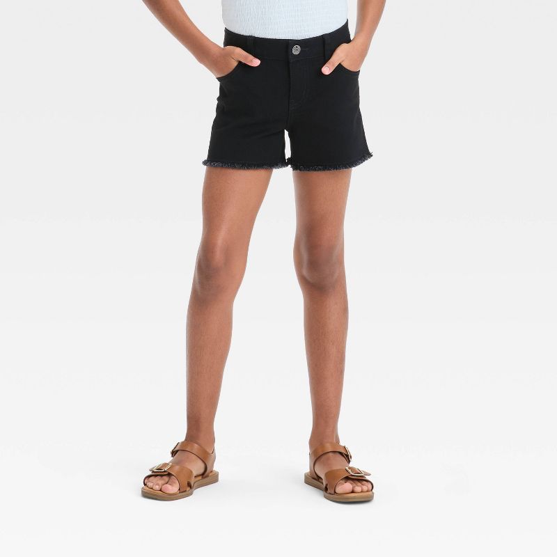 Girls' Cutoff Mid-Rise Jean Shorts - Cat & Jack™