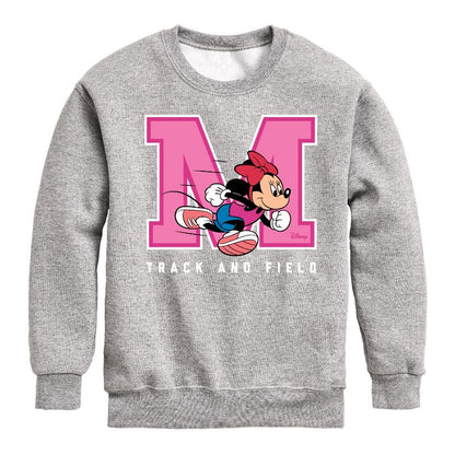 Boys' - Disney - Minnie Track And Field Graphic Long Sleeve Fleece Sweatshirt