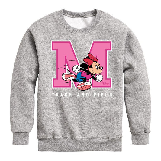 Boys' - Disney - Minnie Track And Field Graphic Long Sleeve Fleece Sweatshirt