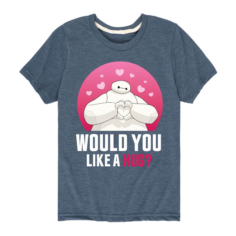 Boys' - Disney - Big Hero 6 Baymax Would You Like A Hug Short Sleeve Graphic T-Shirt