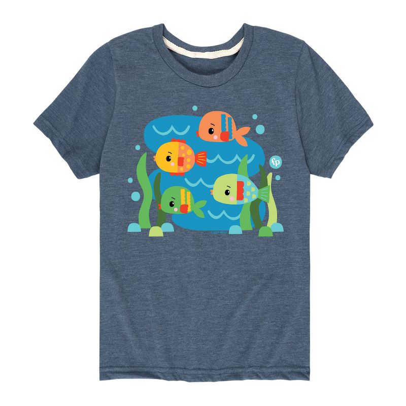 تي شيرت فيشر برايس للأولاد بأكمام قصيرة ورسومات جرافيكية