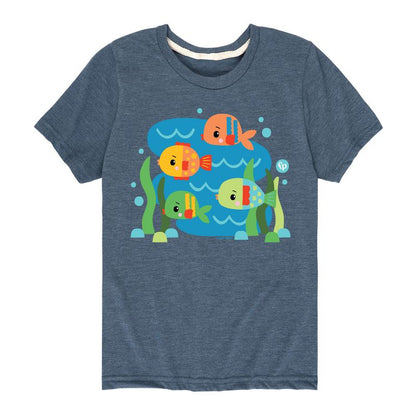 تي شيرت فيشر برايس للأولاد بأكمام قصيرة ورسومات جرافيكية