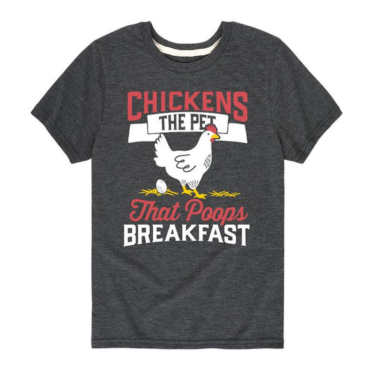 Boys' - Country Casuals - Chicken Pet That Poops Breakfast Short Sleeve Graphic T-Shirt
