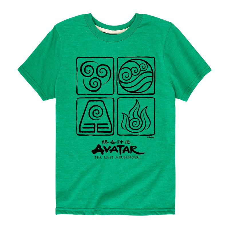 Boys' - Avatar: The Last Airbender - Four Elements Short Sleeve Graphic T-Shirt