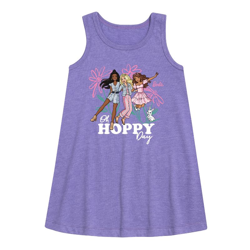 Girls' - Barbie - Easter Graphic Sleeveless Aline Dress