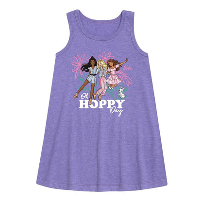 Girls' - Barbie - Easter Graphic Sleeveless Aline Dress