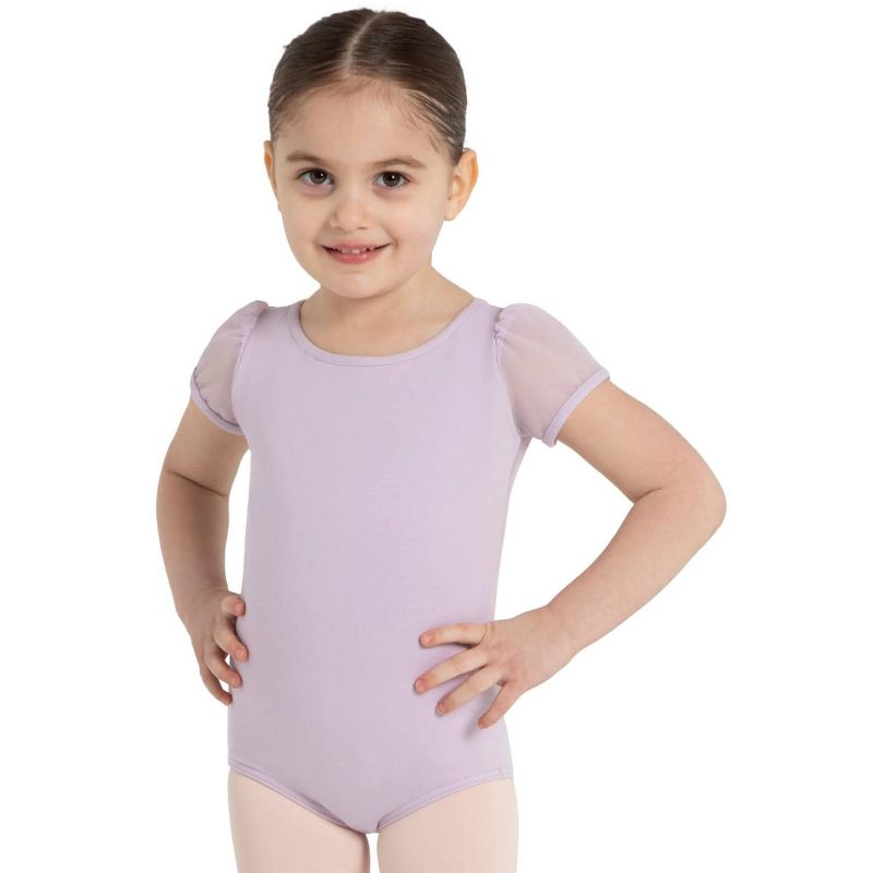 لباس ضيق من كابيزيو بأكمام منتفخة وفتحة خلفية - للبنات