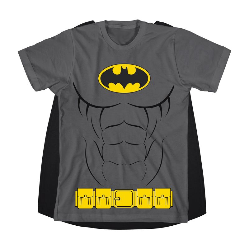 تي شيرت باتمان للشباب مع عباءة قابلة للفصل