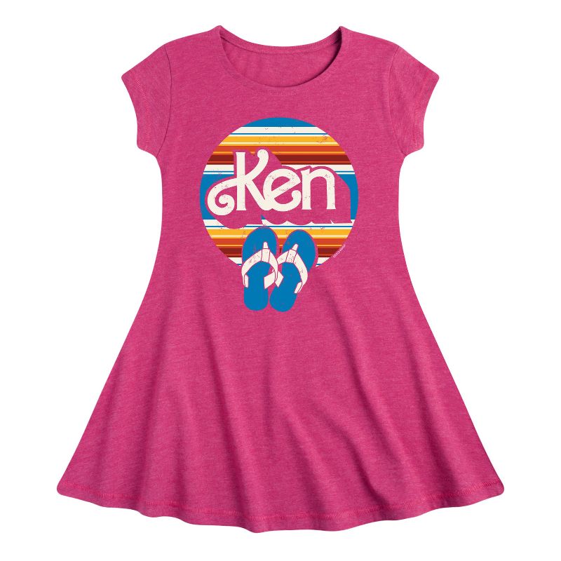Girls' - Barbie - Ken Fit & Flair Cap Sleeve Dress