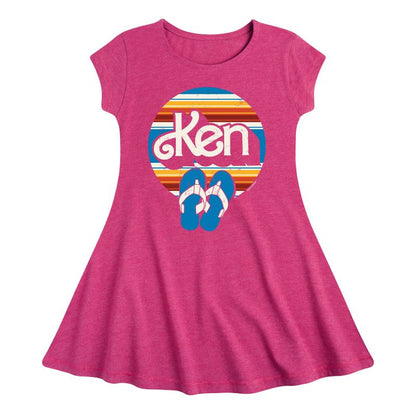 Girls' - Barbie - Ken Fit & Flair Cap Sleeve Dress