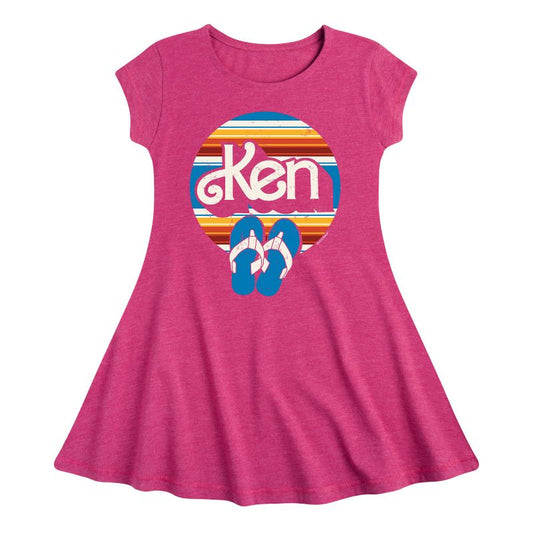 Girls' - Barbie - Ken Fit & Flair Cap Sleeve Dress