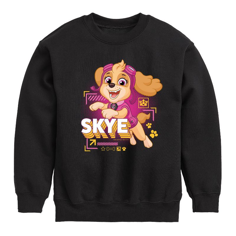 Boys' - Paw Patrol - Skye Character Graphic Long Sleeve Fleece Sweatshirt