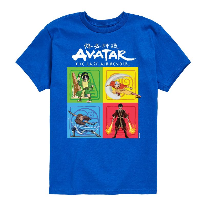 Boys' - Avatar: The Last Airbender - Toph Aang Katara Zuko Four Elements Short Sleeve Graphic T-Shirt