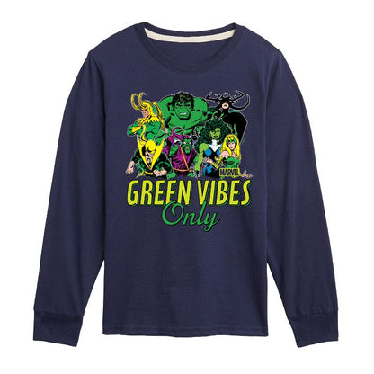 Boys' - Marvel - St. Patrick's Day Green Vibes Only Long Sleeve Graphic T-Shirt