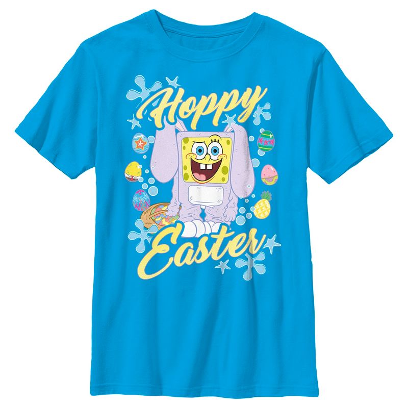Boy's SpongeBob SquarePants Colorful Hoppy Easter T-Shirt