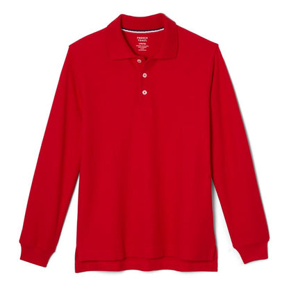 French Toast School Uniform Co-Ed Long Sleeve Pique Polo