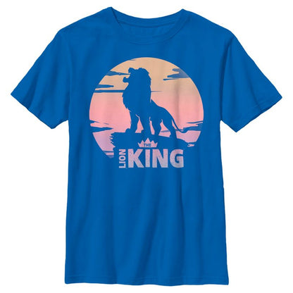 Boy's Lion King Sunset Pride Rock Pose T-Shirt