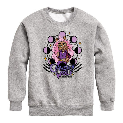 للأولاد - Monster High - سويت شيرت صوف بأكمام طويلة برسومات Clawdeen Wolf