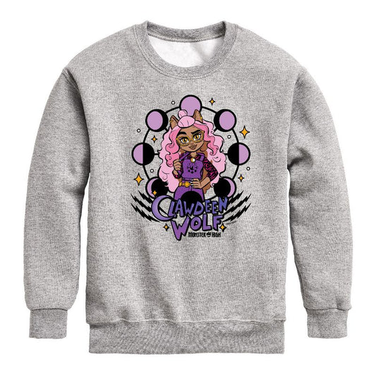للأولاد - Monster High - سويت شيرت صوف بأكمام طويلة برسومات Clawdeen Wolf