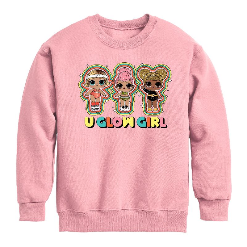 Boys' - LOL Surprise! - You Glow Girl Graphic Long Sleeve Fleece Sweatshirt