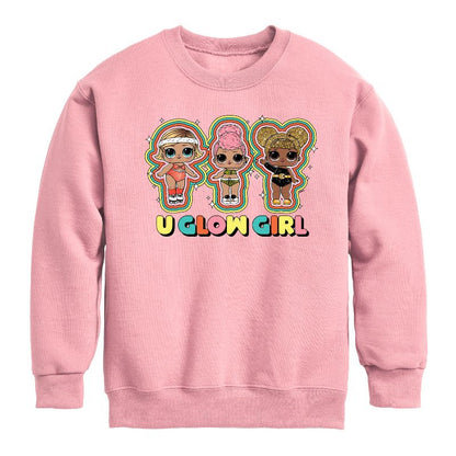 Boys' - LOL Surprise! - You Glow Girl Graphic Long Sleeve Fleece Sweatshirt
