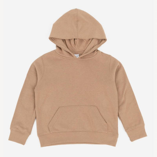 Leveret Kids Hooded Sweatshirt - Kids Hoodie Pullover Sweatshirt- With Kangaroo Pocket - Neutral Solid Color