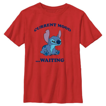 Boy's Lilo & Stitch Current Mood Waiting T-Shirt