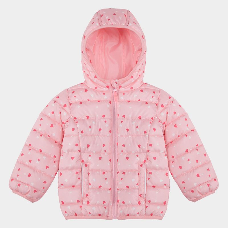 Rokka&Rolla Toddler Little Girls' Light Puffer Jacket Winter Coat