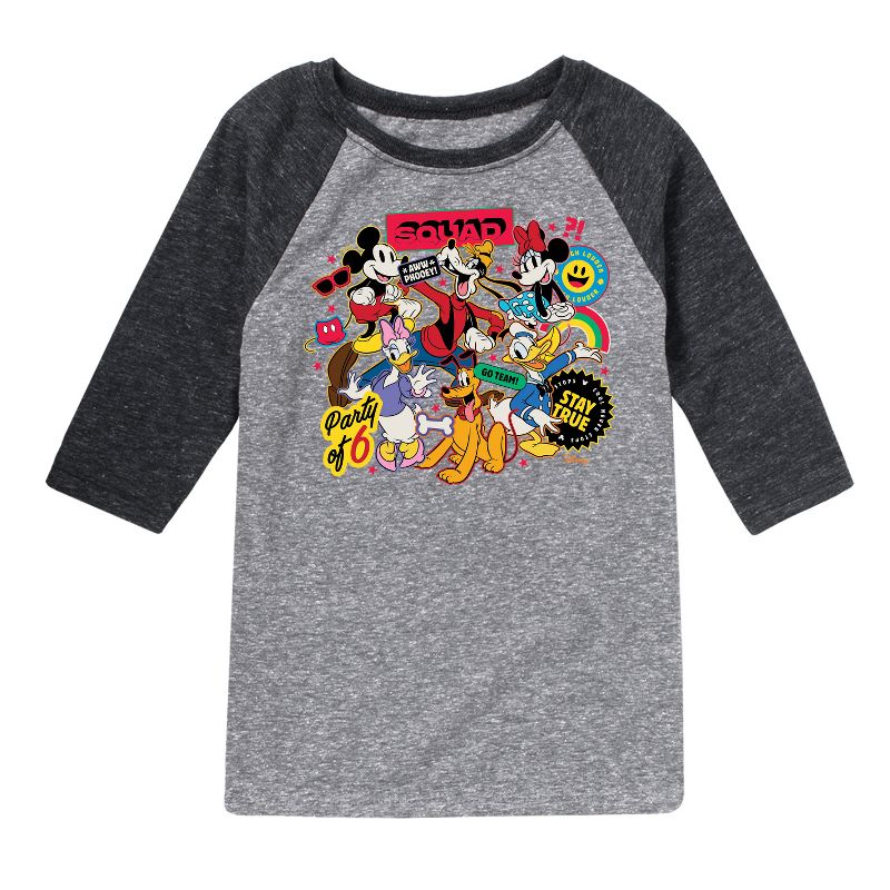 Boys' - Disney - Sticker Group Raglan Graphic T-Shirt
