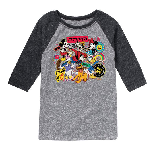 Boys' - Disney - Sticker Group Raglan Graphic T-Shirt
