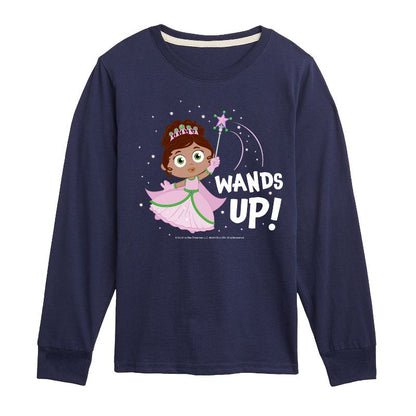 تي شيرت جرافيكي بأكمام طويلة من Super Why للأولاد - Wands Up Princess Pea
